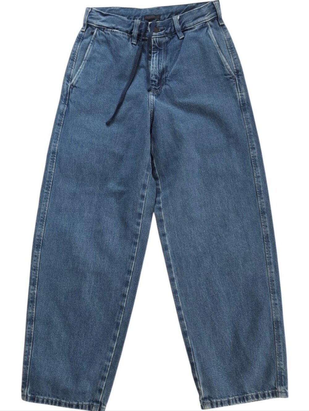 Uniqlo High-Rise Barrel-Leg Jeans in Blue